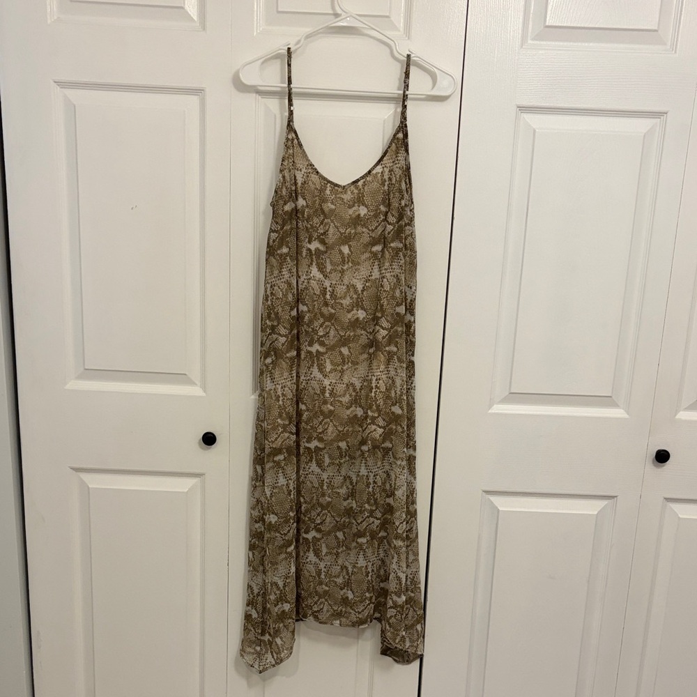 Show Me Your MuMu Brown Snake Print Maxi Dress